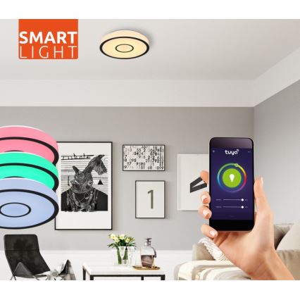 Globo - LED RGB Lámpara de baño regulable LED/30W/230V IP44 Wi-Fi Tuya + mando a distancia