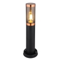 Globo - Lámpara de exterior 1xE27/23W/230V IP44 45 cm negro/cobre