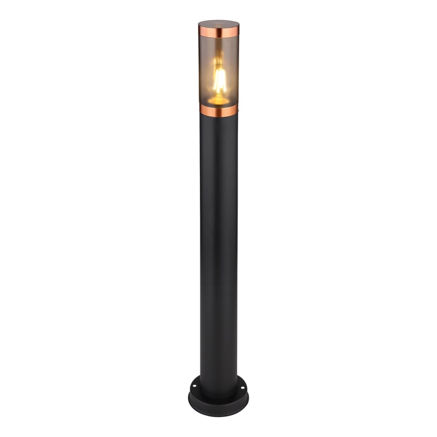 Globo - Lámpara de exterior 1xE27/23W/230V IP44 80 cm negro/cobre