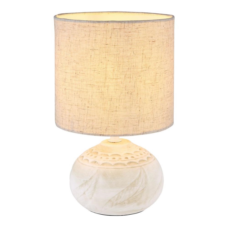 Globo - Lámpara de mesa 1xE14/40W/230V beige/cerámica