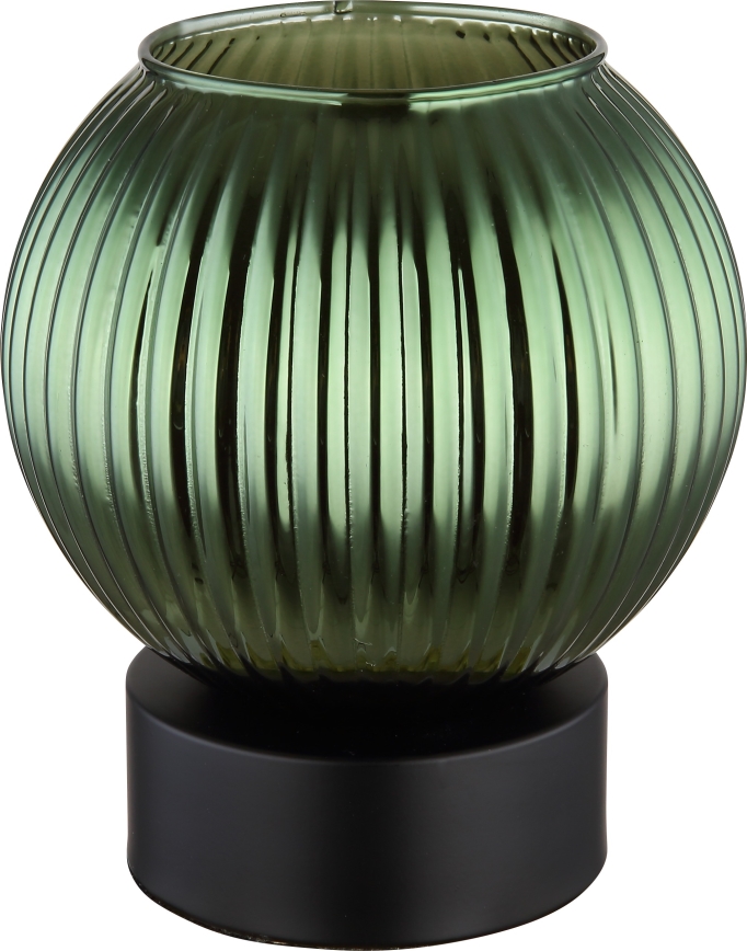 Globo - Lámpara de mesa 1xE27/25W/230V diá. 15 cm verde