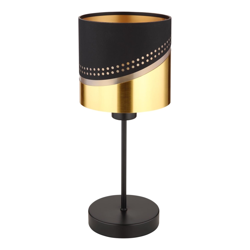 Globo - Lámpara de mesa 1xE27/40W/230V diá. 16 cm negro/dorado