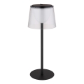 Globo - Lámpara de mesa exterior táctil LED regulable LED/1,8W/5V IP44 1800 mAh negra/transparente