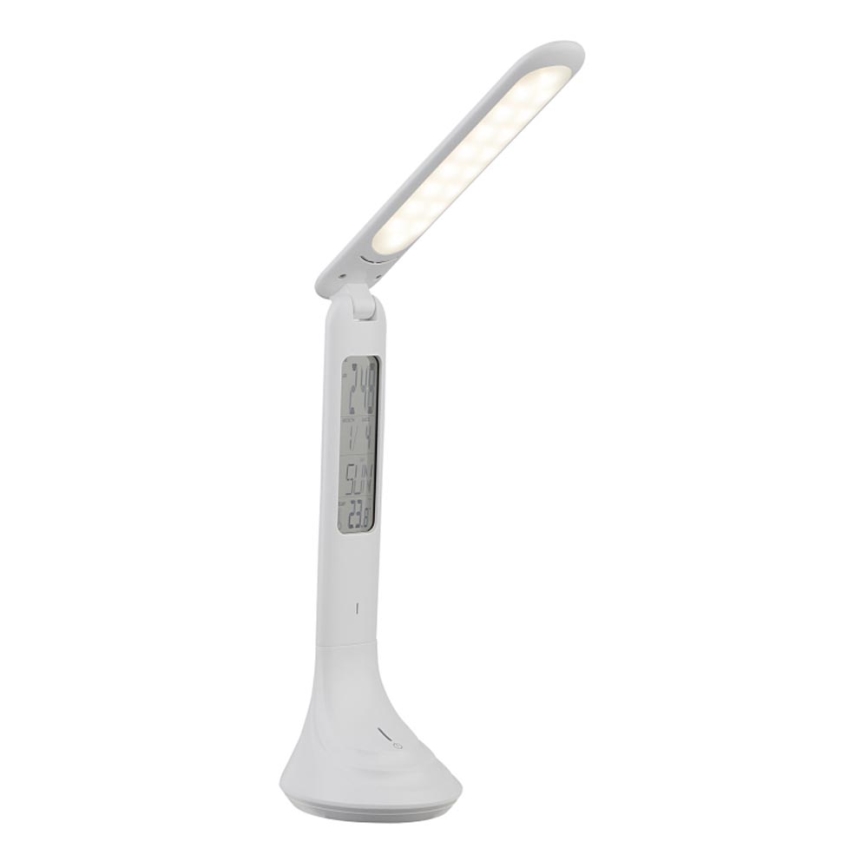 Globo - Lámpara de mesa LED recargable regulable con pantalla LED/4W/230V 2200 mAh blanco