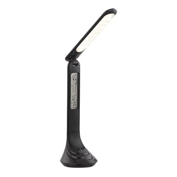 Globo - Lámpara de mesa LED recargable y regulable con pantalla LED/4W/230V 2200 mAh negro