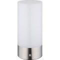 Globo - Lámpara de mesa LED RGBW táctil regulable para exterior LED/1,8W/5V 1500 mAh IP44 cromo mate
