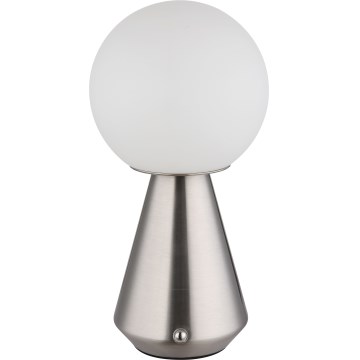 Globo - Lámpara de mesa LED táctil regulable para exterior LED/1,5W/5V 3000/4500/6500K 1800 mAh IP41 cromo mate