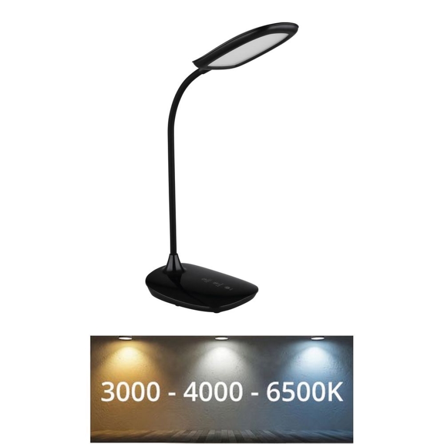 Globo - Lámpara de mesa regulable LED táctil LED/9W/230V 3000K/4000K/6500K CRI 90 negro