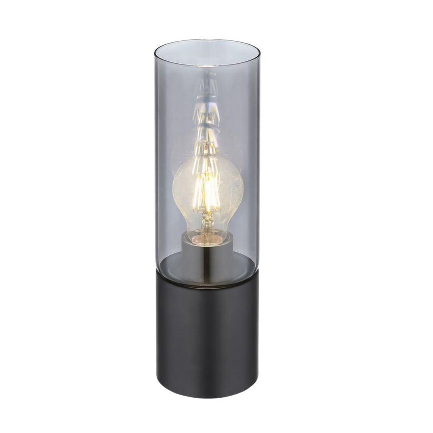 Globo - Lámpara de mesa táctil 1xE27/25W/230V diá. 9 cm negro