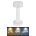 Globo - Lámpara de mesa táctil LED regulable LED/1W/3,7V 2700K/4000K/6500K 800 mAh USB blanca