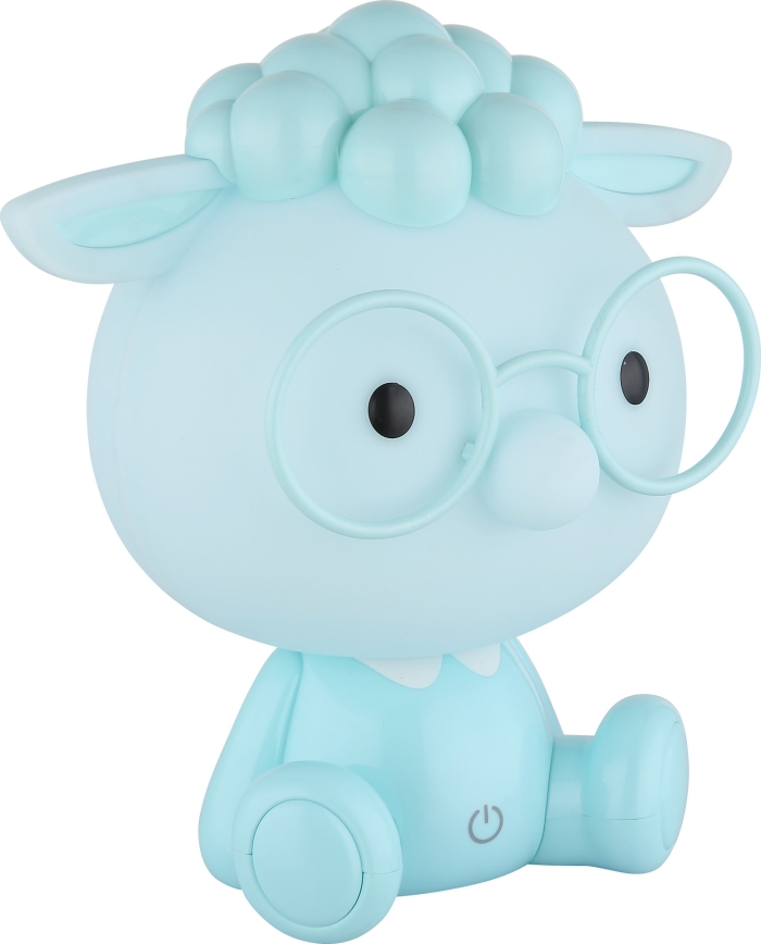Globo - Lámpara de noche infantil LED regulable y recargable SHEEPY 1W/5V 500 mAh azul