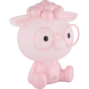 Globo - Lámpara de noche infantil LED regulable y recargable SHEEPY 1W/5V 500 mAh rosa