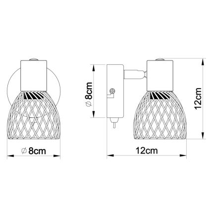 Globo - Lámpara de pared con foco 1xE14/40W/230V