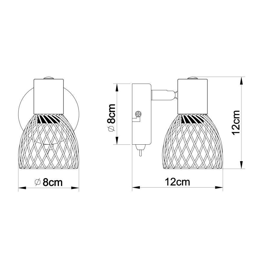 Globo - Lámpara de pared con foco 1xE14/40W/230V
