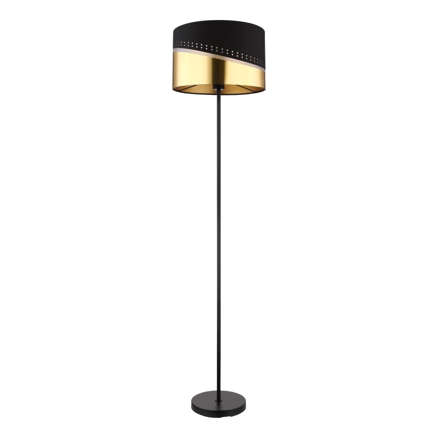 Globo - Lámpara de pie 1xE27/60W/230V diá. 35 cm negro/dorado