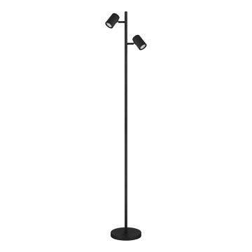 Globo - Lámpara de pie 2xGU10/5W/230V negro