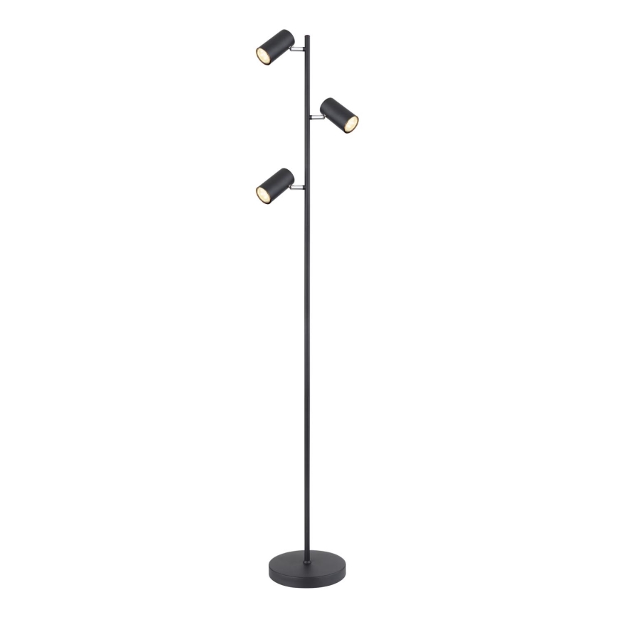 Globo - Lámpara de pie 3xGU10/5W/230V negro