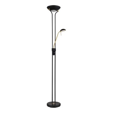 Globo - Lámpara de pie LED regulable LED/20W/230V + LED/5,5W 3000K negro/dorado