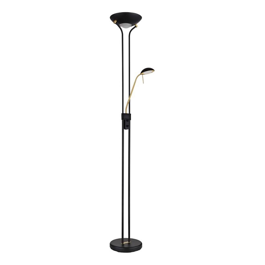 Globo - Lámpara de pie LED regulable LED/20W/230V + LED/5,5W 3000K negro/dorado