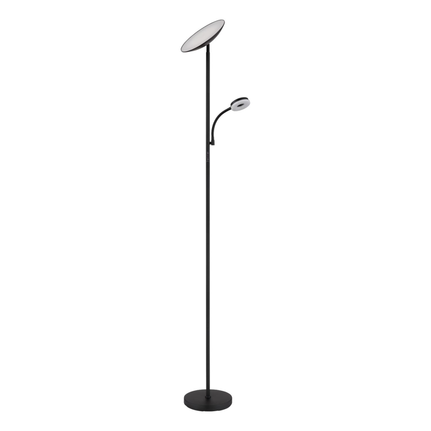 Globo - Lámpara de pie LED regulable LED/20W/230V+ LED/5W 3000/4000/6500K negro