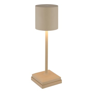 Globo - Lámpara de sobremesa LED regulable, táctil y recargable LED/1,5W/5V 2200 mAh beige