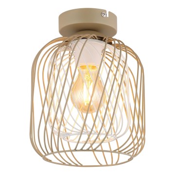 Globo - Lámpara de techo 1xE27/40W/230V Ø 18 cm beige/blanco