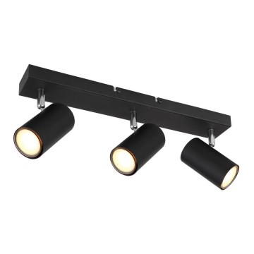 Globo - Lámpara de techo con 3 focos GU10/35W/230V negro