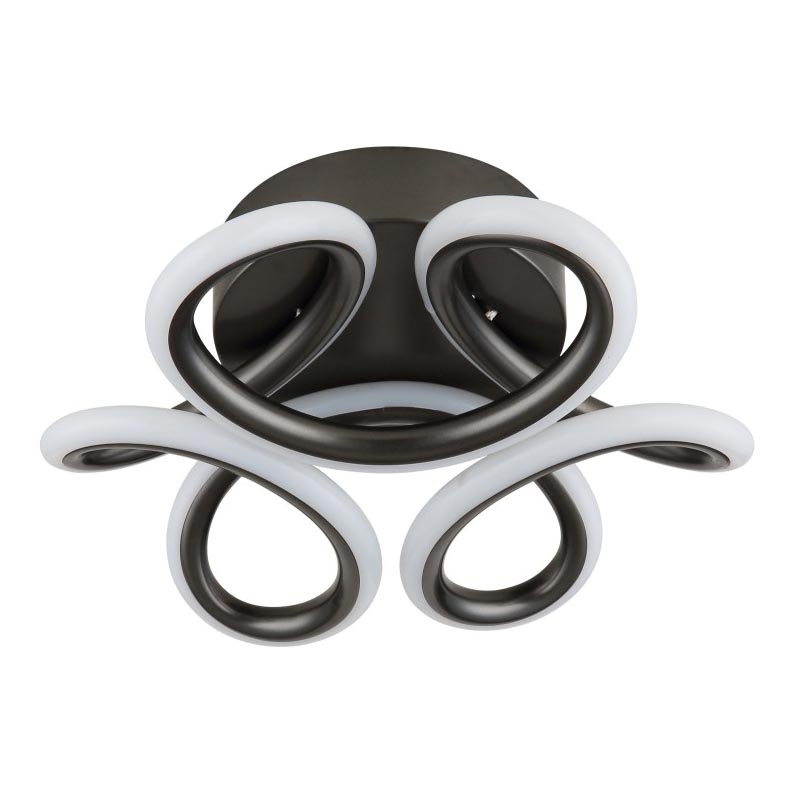 Globo - Lámpara de techo LED LED/24W/230V 2700/4000/6000K Ø 26 cm negra