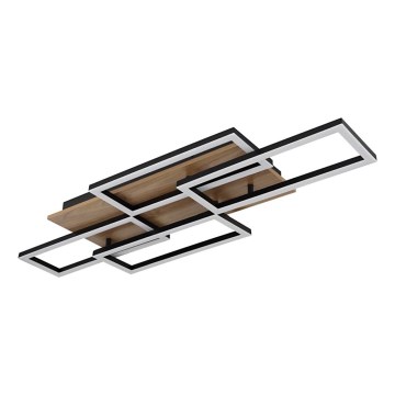 Globo - Lámpara de techo LED regulable LED/40W/230V 2700-6500K 32,5x87,5 cm marrón/negro + mando a distancia
