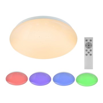 Globo - Lámpara de techo LED RGB regulable 1xLED/12W/230V + 1xLED/3W + mando a distancia