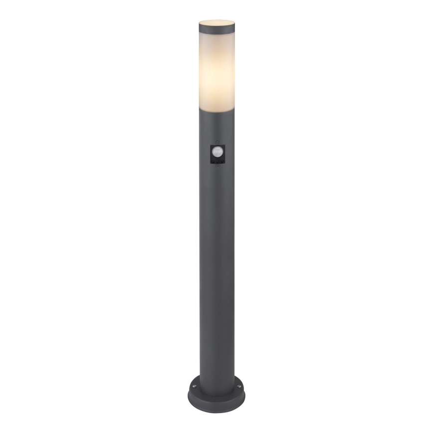 Globo - Lámpara exterior con sensor 1xE27/15W/230V IP44 80 cm antracita