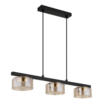 Globo - Lámpara LED colgante 3xGX53/6W/230V ahumado/marrón