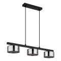 Globo - Lámpara LED colgante 3xGX53/6W/230V ahumado/negro