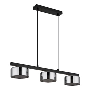 Globo - Lámpara LED colgante 3xGX53/6W/230V ahumado/negro