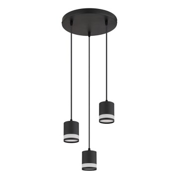 Globo - Lámpara LED colgante 3xGX53/7W/230V 3000K negro