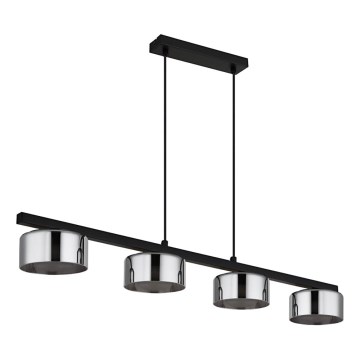 Globo - Lámpara LED colgante 4xGX53/6W/230V ahumado/negro