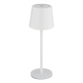 Globo - Lámpara LED de mesa táctil recargable para exterior regulable VAN. 2W/5V 2200 mAh IP44 color blanco