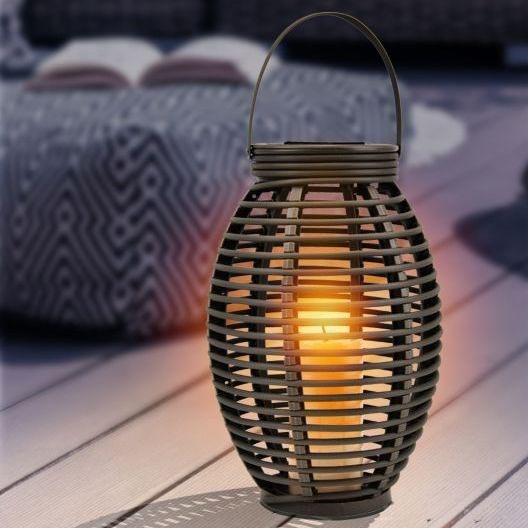 Globo - Lámpara solar LED LED/0,06W/3,2V IP44 200 mAh ratán