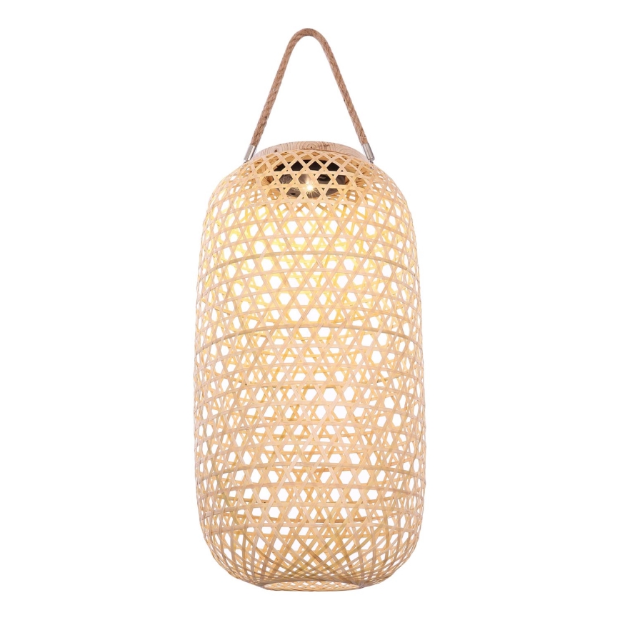 Globo - Lámpara solar LED LED/0,06W/3V bambú IP44 600 mAh
