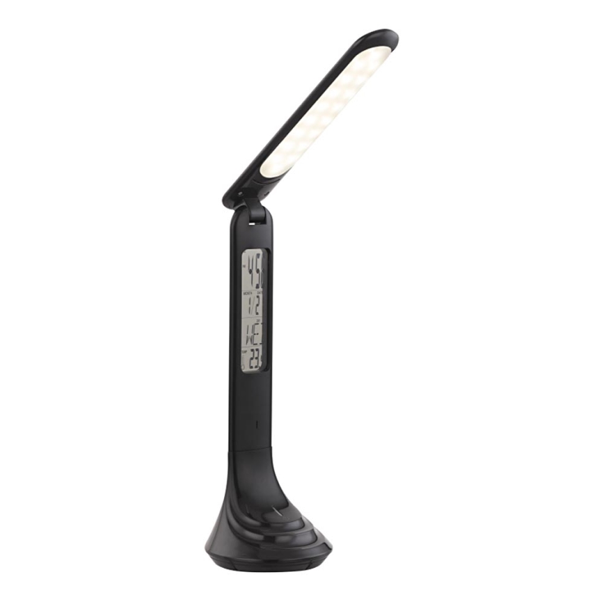Globo - LED Lámpara de mesa recargable con dimmer con mostrar LED/4W/230V 2200 mAh negro