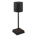 Globo - LED Lámpara de mesa recargable, táctil y regulable LED/1,5W/5V 2200 mAh negra
