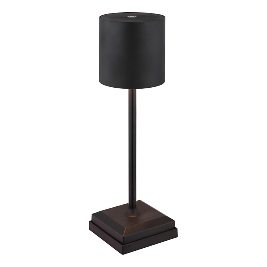 Globo - LED Lámpara de mesa recargable, táctil y regulable LED/1,5W/5V 2200 mAh negra