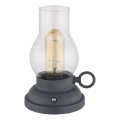 Globo - LED Lámpara de mesa táctil recargable y regulable LED/1W/3,7V 1200 mAh antracita