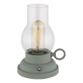 Globo - LED Lámpara de mesa táctil recargable y regulable LED/1W/3,7V 1200 mAh verde
