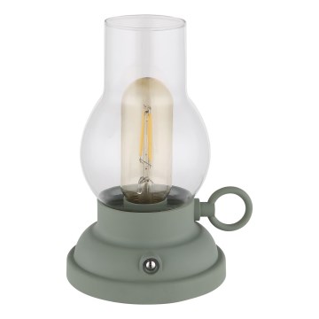 Globo - LED Lámpara de mesa táctil recargable y regulable LED/1W/3,7V 1200 mAh verde