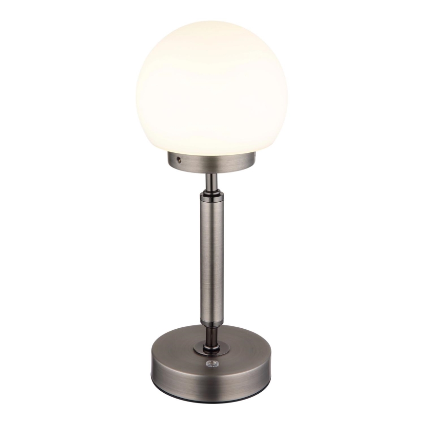 Globo - LED Lámpara de mesa táctil recargable y regulable LED/2,5W/5V 1800mAh 2700/4000/6500K antracita