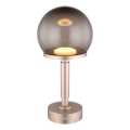 Globo - LED Lámpara de mesa táctil recargable y regulable LED/2,5W/5V 1800mAh 2700/4000/6500K Oro rosa