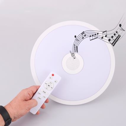 Globo - LED RGBW Lámpara de baño regulable con altavoz LED/18W/230V 3000-6500K IP44 + control remoto