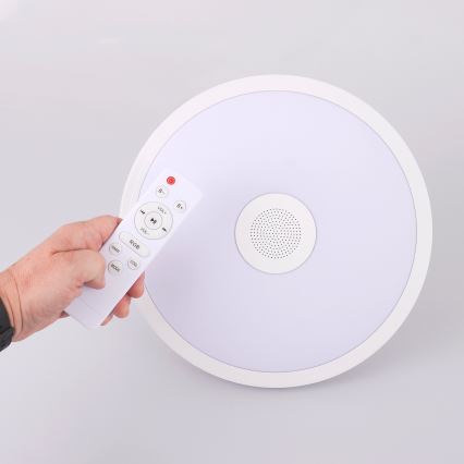 Globo - LED RGBW Lámpara de baño regulable con altavoz LED/18W/230V 3000-6500K IP44 + control remoto