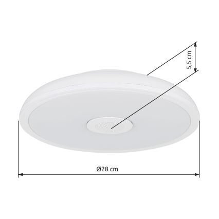 Globo - LED RGBW Lámpara de baño regulable con altavoz LED/18W/230V 3000-6500K IP44 + control remoto